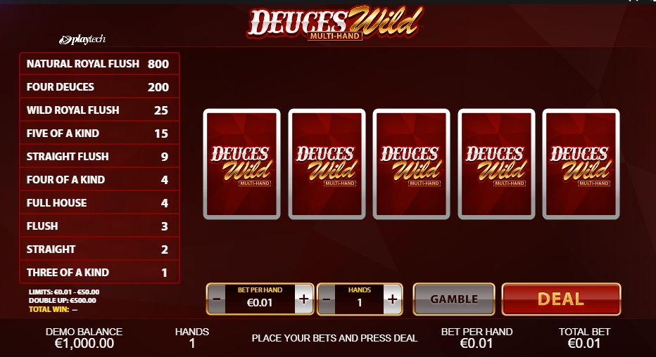 deuces wild poker